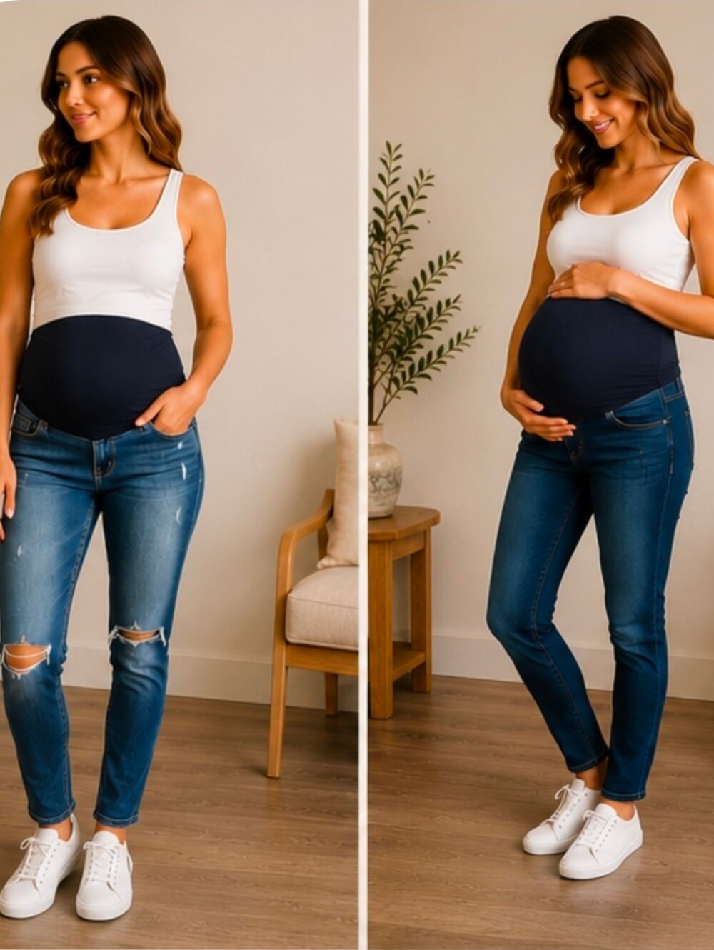 Isabella Oliver Premium Maternity Jeans 2 Pair Bundle Size 4
